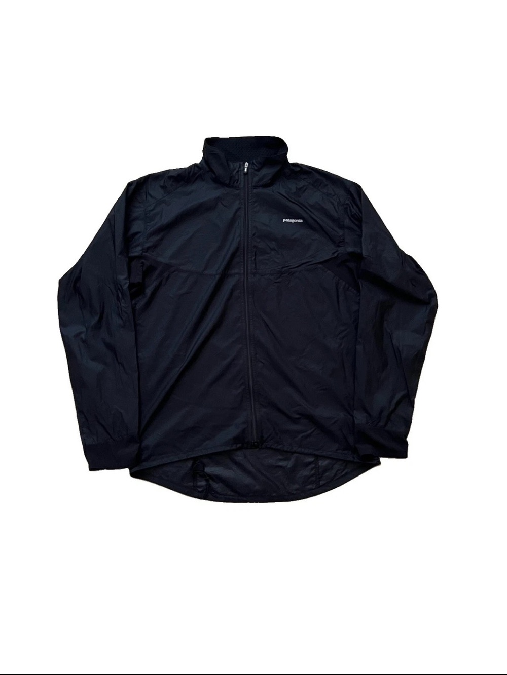 Patagonia Men's Nine Trails Black Full Zip Lightweight Windbreaker Size Medium